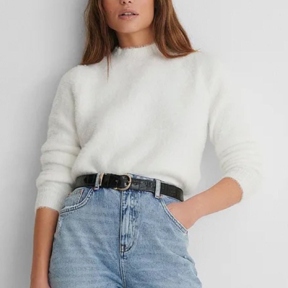 Mango White Women's Sweater